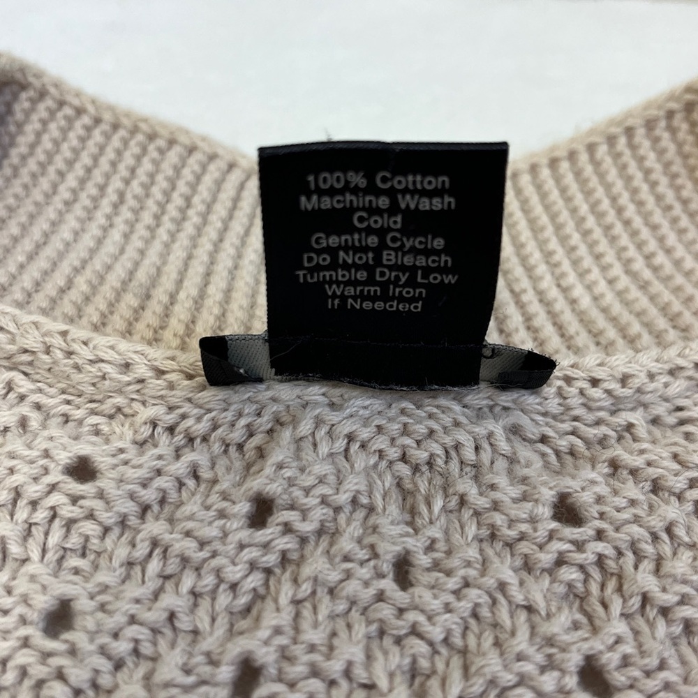 Ann Taylor Women's Short Sleeve Open Knit Cardigan Size Medium - Picture 8 of 8